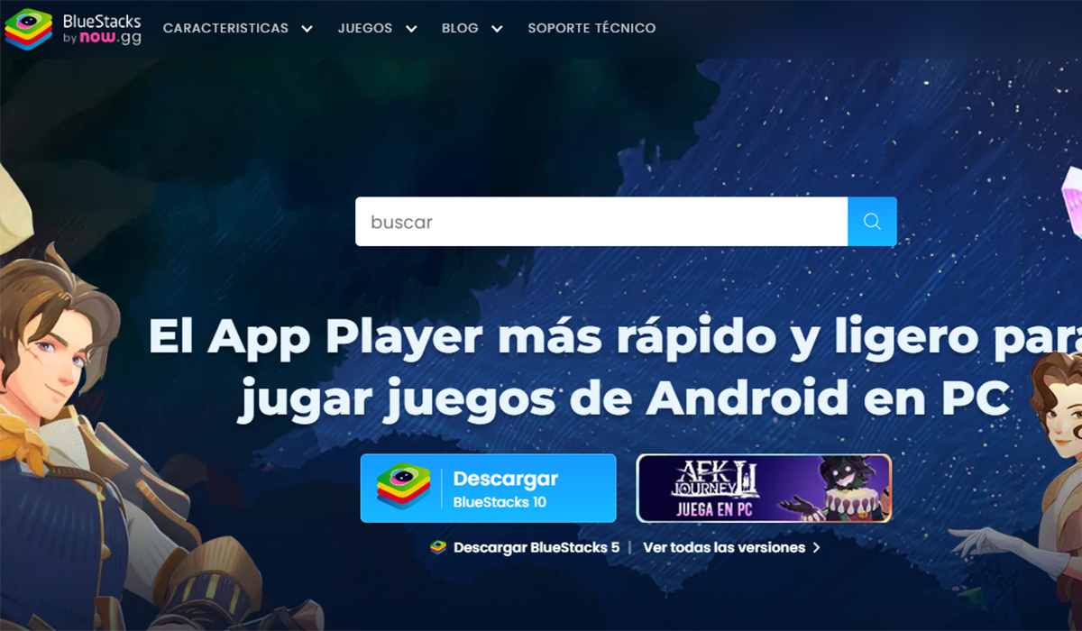 Emuladores Free Fire PC: BlueStacks